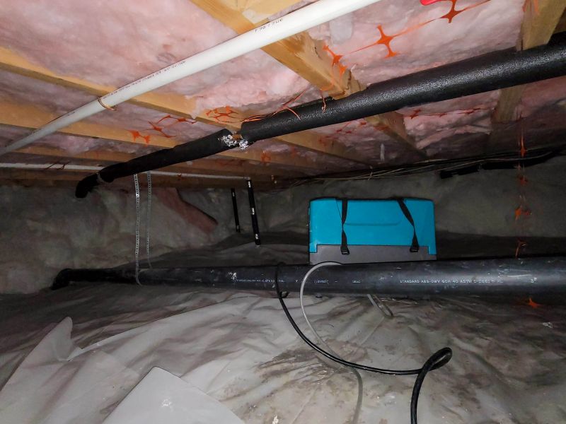 Dehumidifier in Encapsulated Crawlspace